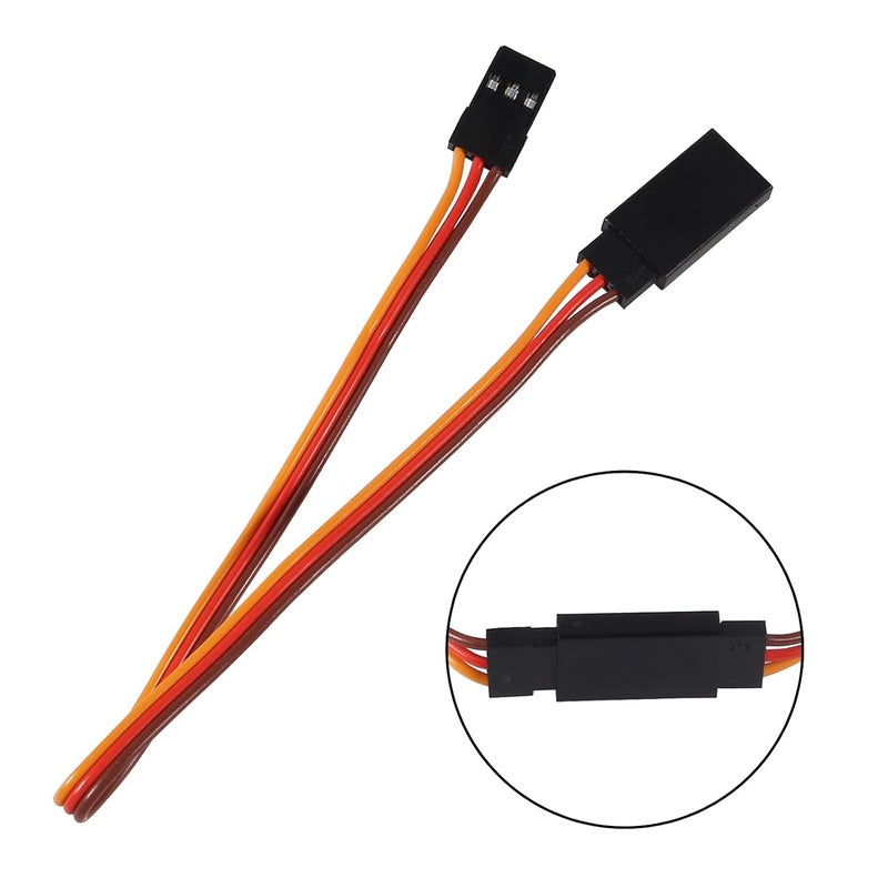 ACEIRMC 10pcs 3-Pin Servo Extension Cable Cord Female to Male Lead Wire Connector JR for RC Car Airplanes Remote Control (20cm) - Image 3