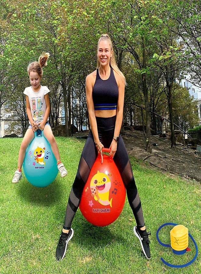 SELLFUN Hopper Hop Hopping Ball Inflatable Bouncer Hop Jumping Children Yoga Outdoor Game Hopper Jump Bounce Retro Ball Handle Bouncy Kids - Image 2