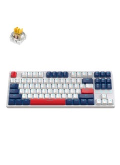 ZIYOU LANG K87 87-key RGB Bluetooth / Wireless / Wired Three Mode Game Keyboard, Cable Length: 1.5m, Style: Banana Shaft (Yacht Blue)