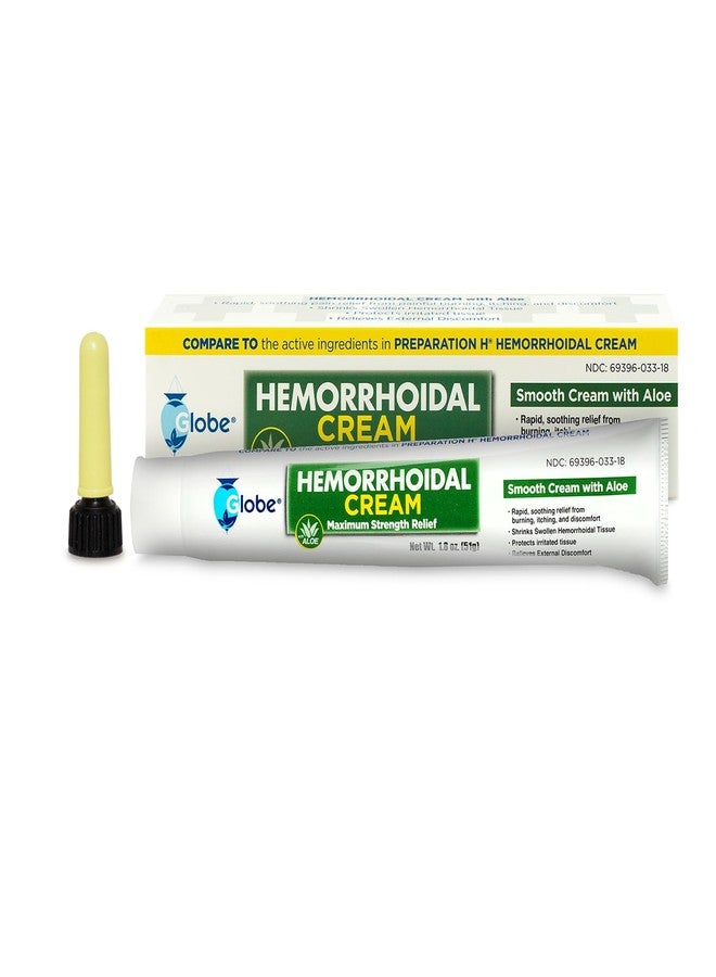 Globe Hemorrhoidal Cream, Phenylephrine HCl, Pramoxine with Aloe, Relief from Burning, Itching and Discomfort of Hemorrhoids, 1.8 Ounces - Image 5