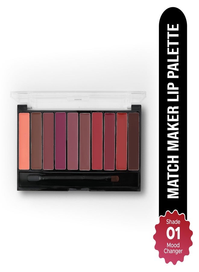 Hilary Rhoda Match Maker Lip Palette | Lip Palette for Women | Waterproof & Matte Finish | Lip Palettes for Every Occasion | Infused with Shea Butter & Vitamin E - 12g (Mood Changer - Shade 01) - Image 2