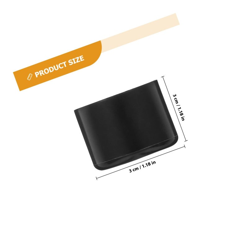 8Pcs Black Chair Leg Caps Floor Protectors Anti Skid Thickened Noise Reducing Furniture Feet Covers - Image 3