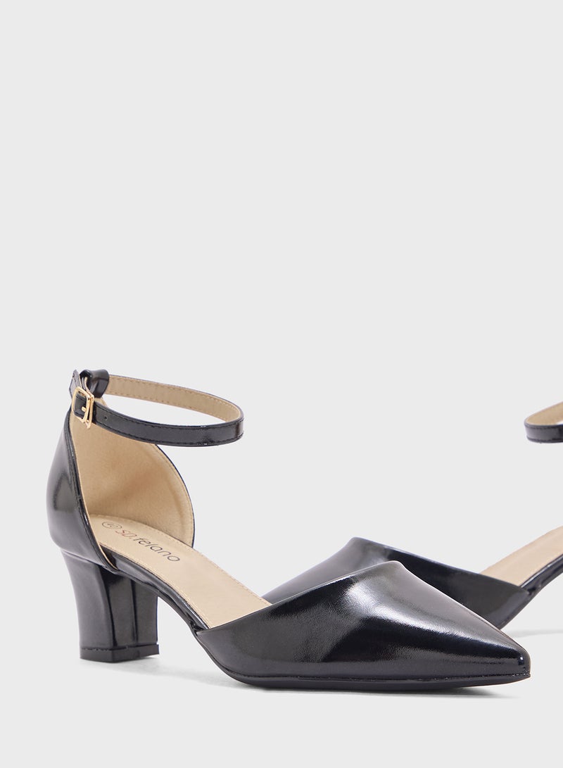 SD.Felano Block Heeled Ankle Strap Pump  - Image 4