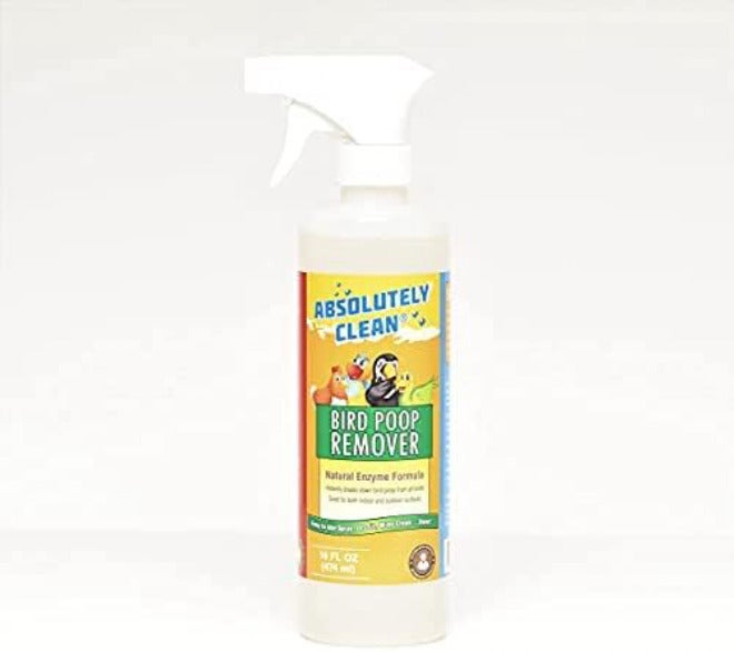 Absolutely Clean Amazing Bird Poop Cleaner Spray - Just Spray/Wipe - Safely & Easily Removes Bird Messes - Use Indoor/Outdoor - Made in The USA - Image 1
