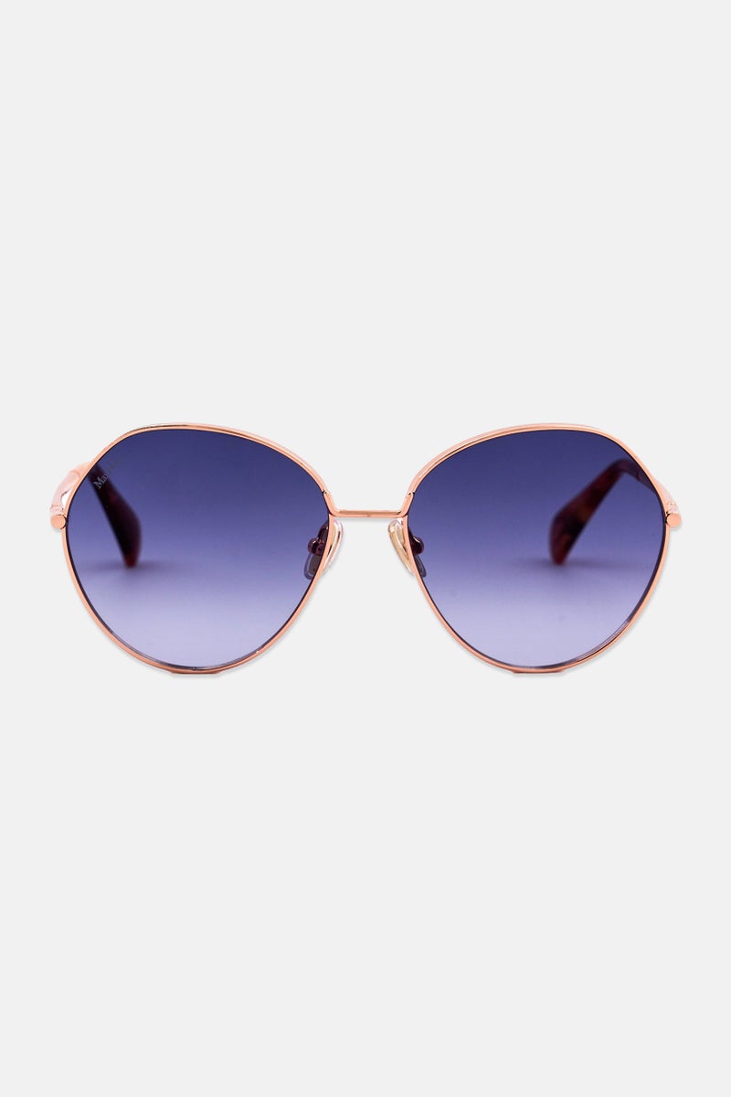 MaxMara Women MM009633W57 Round Sunglasses, Rose Gold - Image 1