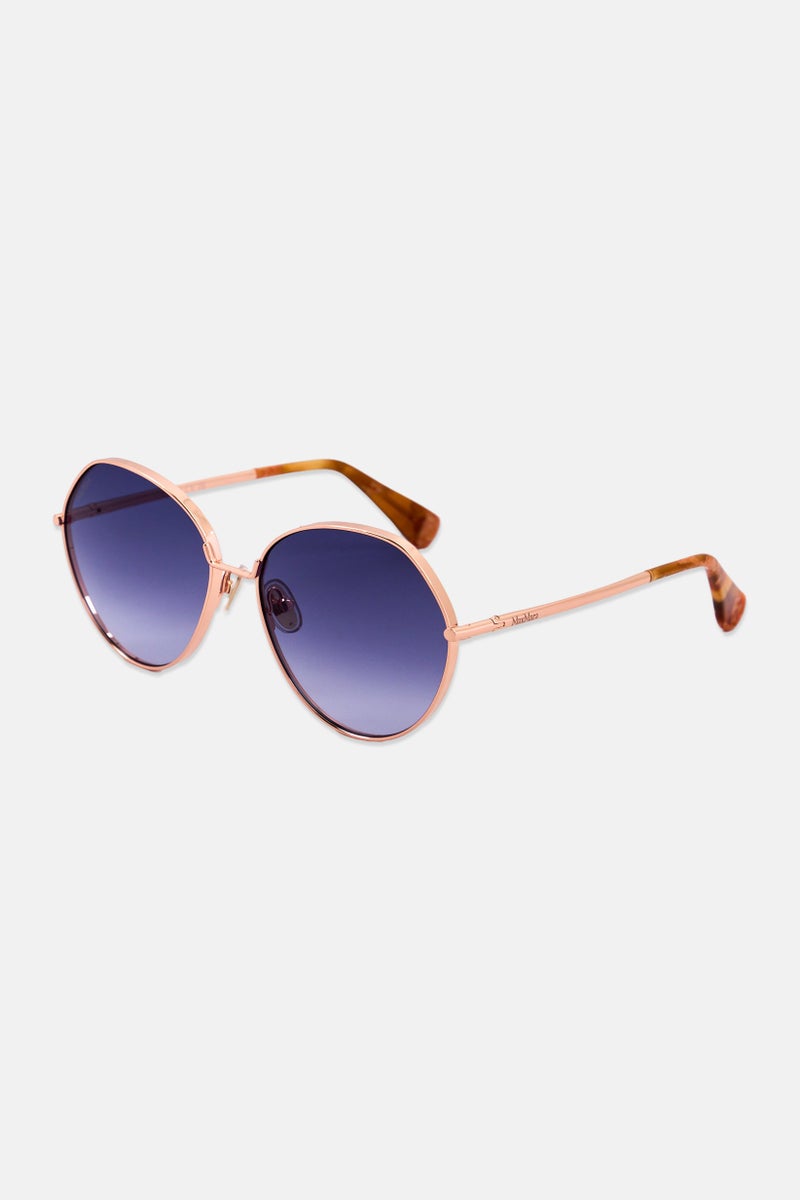 MaxMara Women MM009633W57 Round Sunglasses, Rose Gold - Image 2