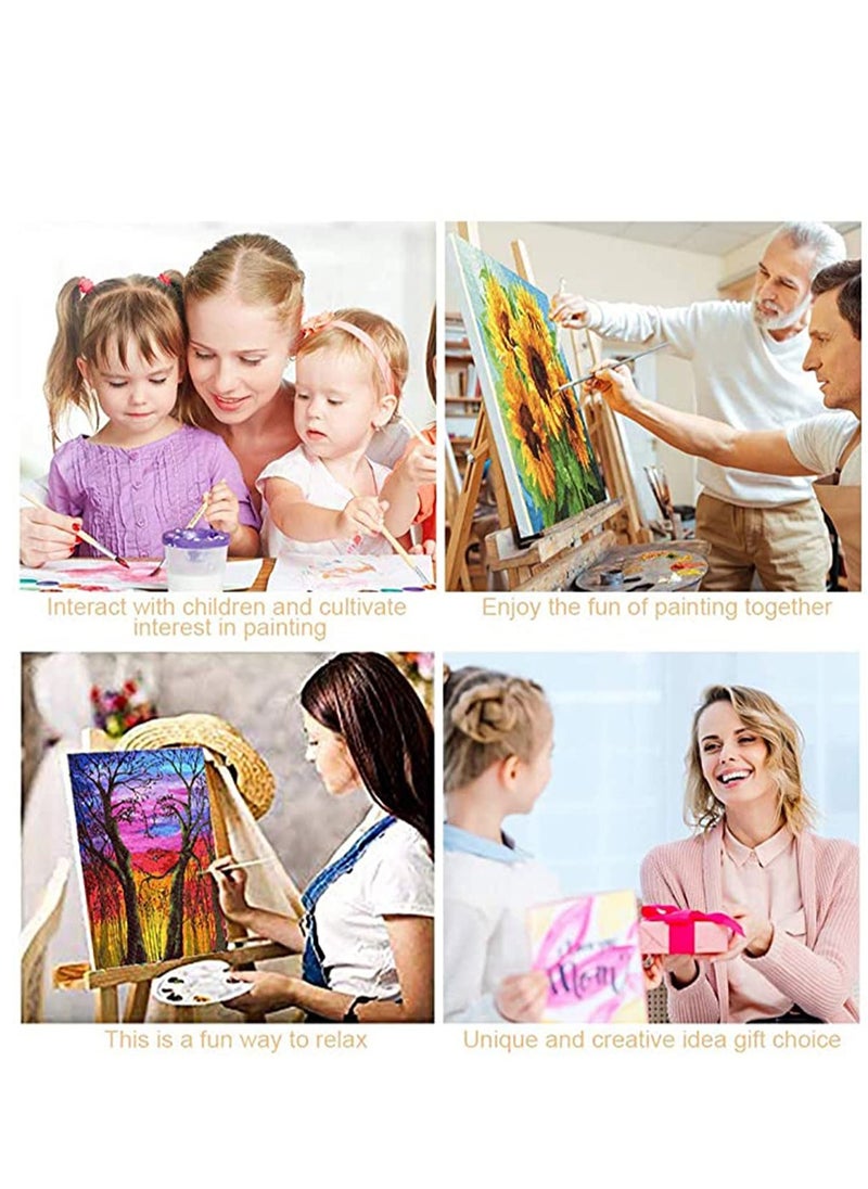 Excefore Paint by Numbers for Adults Beginner, DIY Oil Painting Kit on Canvas with Paintbrushes and Acrylic Pigment, Flower Painting Arts Craft for Home Wall Decor-Sunflower  - Image 3