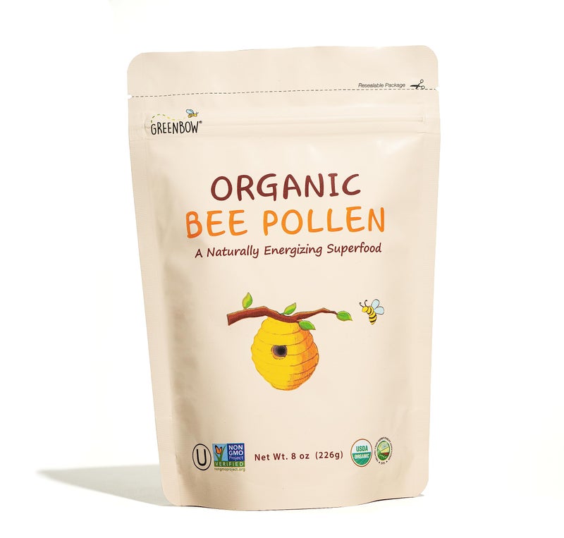 Greenbow Organic Bee Pollen - 100% USDA Certified Organic, Non-GMO, Pure, & Natural Bee Pollen - Superfood Packed w/Proteins, Vitamins & Minerals (8oz) - Image 1