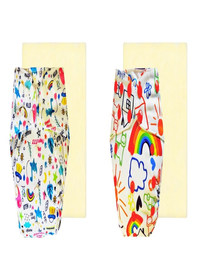 Dumbledo Elite Cloth Diaperwith Magical Soaker (Pack of 2) | Hypoallergenic | 6-Layer Absorbent Pad | Quick Dry | Everyday Diapering Essential | 3 Months - 3 Years | Unisex Baby - Image 1