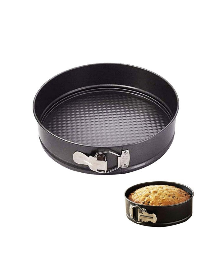 Wishome Round Springform Teflon Coated Carbon Steel Non-Stick Lockable Cake Baking Mould for Microwave Oven OTG Dishwasher Safe Freezer Safe - Cake Mould D20xH6.3 cm - Image 1