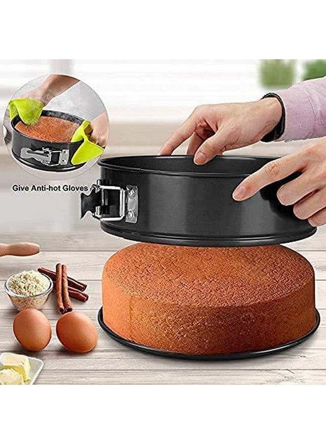Wishome Round Springform Teflon Coated Carbon Steel Non-Stick Lockable Cake Baking Mould for Microwave Oven OTG Dishwasher Safe Freezer Safe - Cake Mould D20xH6.3 cm - Image 4