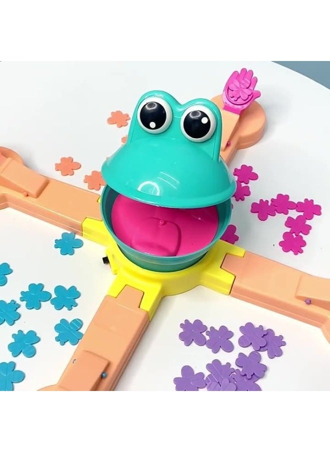 null - Frog Eating Bean Adventure Fun Projection Feeding Worm Eating Benefit Leisure Smart Competitive Multiplayer Interactive Desktop Game Batch-Color:Feeding Frog-Purple [Battery + Screwdriver]] - Image 1