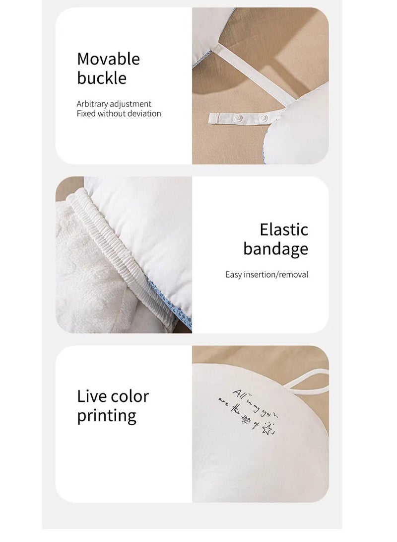 100% Cotton High Quality Soft U Shape Washable Comfortable Sleeping Baby Pillow For Newborn Baby - Image 5