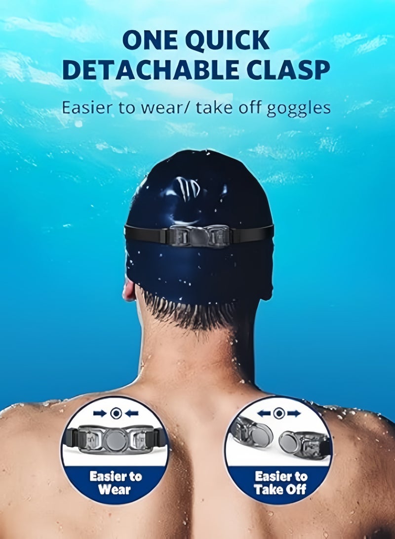 GGEROU Swim Goggles 2 Pack, Anti Fog&UV Swimming Goggles for Audlts, No Leaking Swim Glasses for Men Women Youth - Image 3