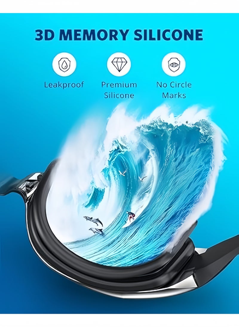 GGEROU Swim Goggles 2 Pack, Anti Fog&UV Swimming Goggles for Audlts, No Leaking Swim Glasses for Men Women Youth - Image 4