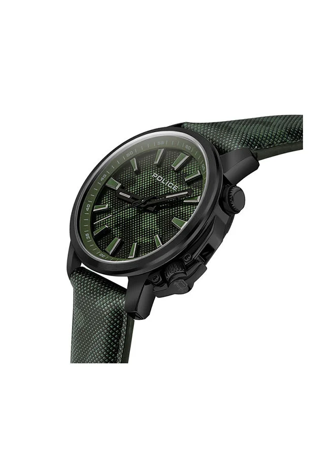 POLICE Men's Kavalan Analog Leather Wrist Watch - 44mm - Green