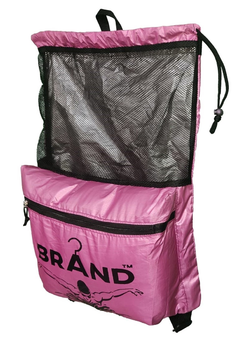 Brand Stores Large Brand Stores Swimming Bag - Pink & Black  - Image 3
