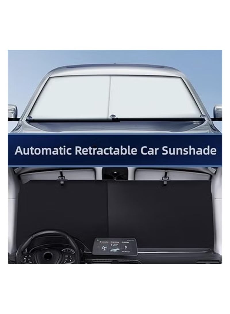 Automatic Retractable Windshield Sunshade for Cars – UV-Blocking Car Shade for Front Window Protection - Image 3