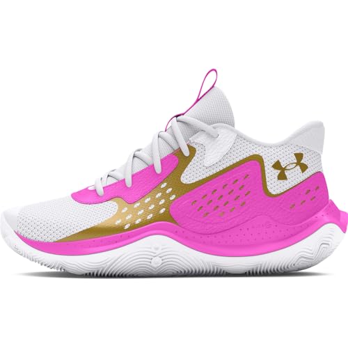 Under Armour Unisex Jet '23, (105) White/Vivid Magenta/Metallic Gold, 10.5, US - Image 5