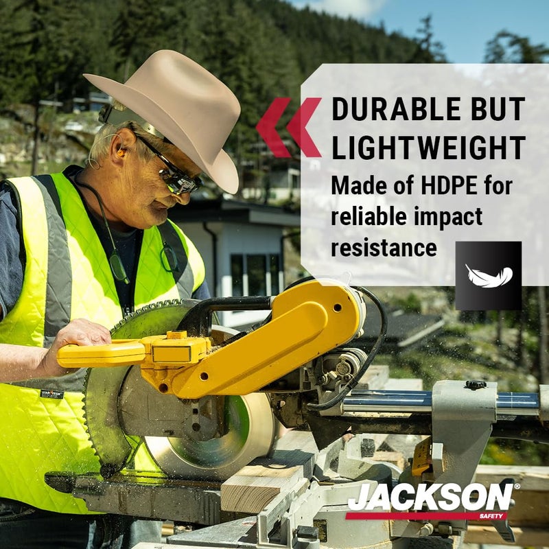 Jackson Safety خوذة جاكسون سيفتي كاوبوي - غير مهوّاة، حواف كاملة، خوذة أمان بتعليق 4 نقاط للرجال والنساء - متوافقة مع ANSI Z89.1 فئة E و OSHA - مصنوعة في الولايات المتحدة الأمريكية - Image 2