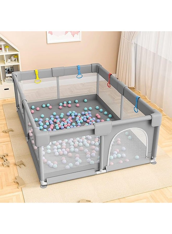 Kissy Baby Baby Playpen 200 * 180cm Playpen for Toddlers with Door and Suction Cup Baby Safe Activity Center Large Playpen Baby Bumper Foam Playpen with Breathable Mesh Safe Playpen for Toddlers - Image 5