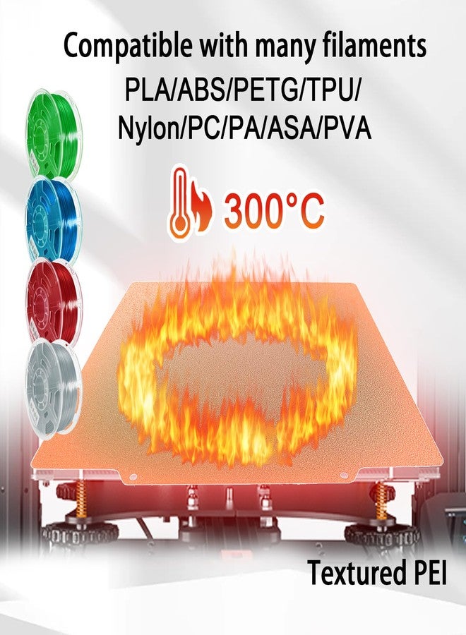 IdeaFormer-3D لوحة بناء ثلاثية الأبعاد من مادة PEI من IdeaFormer، مقاس 310×320 مم، لوحة سرير من الفولاذ الزنبركي PEI مع لوحة بناء مغناطيسية لطابعات Ender 3 Max/Ender 3 Max Neo/CR-10 V2/V3/CR-10S Pro/CR-X/CR-10 Pro V2/Kobra Plus/Sovol SV04 - Image 3