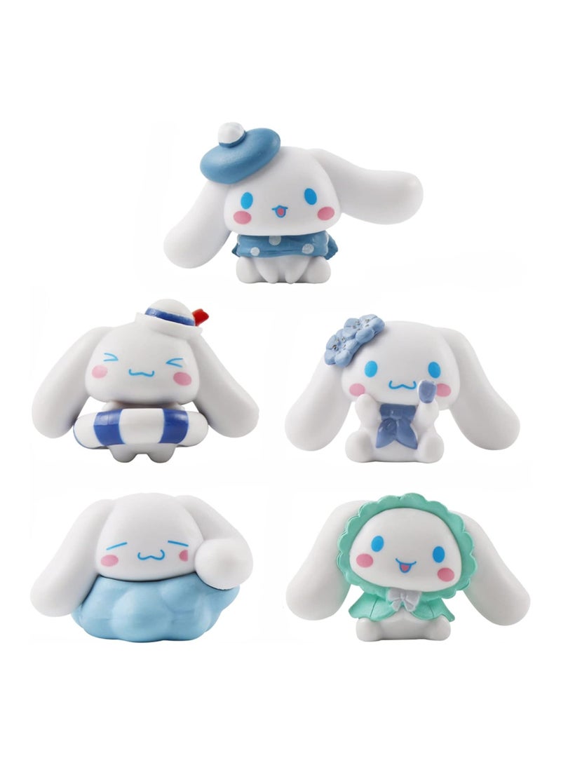 عام مجموعة شخصيات أنمي لطيفة من 5 قطع، نموذج سنجاب PVC صغير، تزيينات غرفة جميلة وزينة للكعك. - Image 1