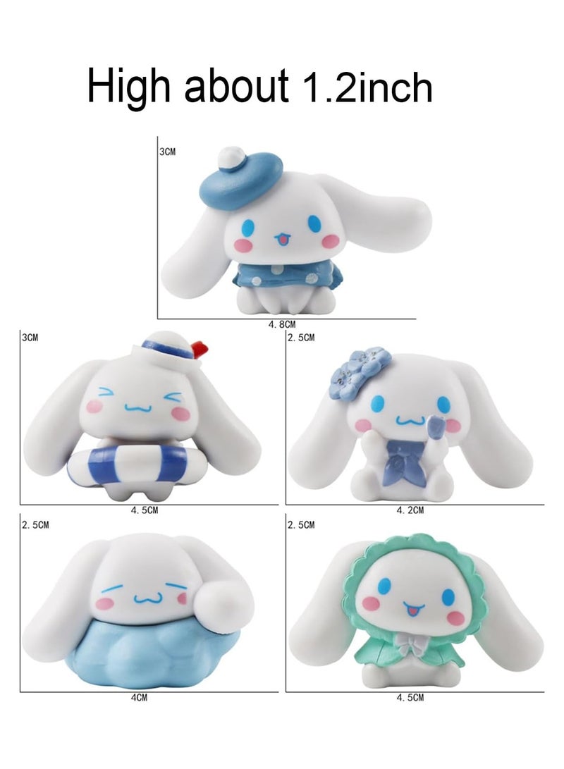 عام مجموعة شخصيات أنمي لطيفة من 5 قطع، نموذج سنجاب PVC صغير، تزيينات غرفة جميلة وزينة للكعك. - Image 2