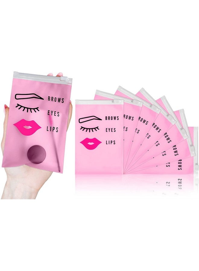 BRAWNA 70 Pcs Pink Microblading Aftercare Bags For Pmu Instruction Cards Eyebrow Aftercare Bags Pmu Aftercare Bags Pmu Kit Mini Cosmetic Pouches Microblading Supplies  - Image 1
