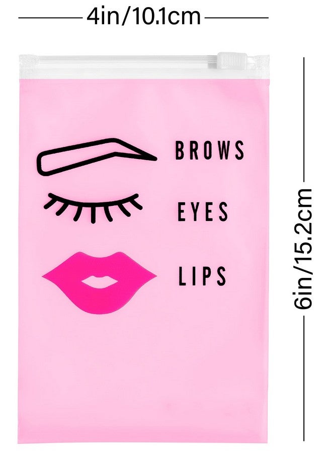 BRAWNA 70 Pcs Pink Microblading Aftercare Bags For Pmu Instruction Cards Eyebrow Aftercare Bags Pmu Aftercare Bags Pmu Kit Mini Cosmetic Pouches Microblading Supplies  - Image 3