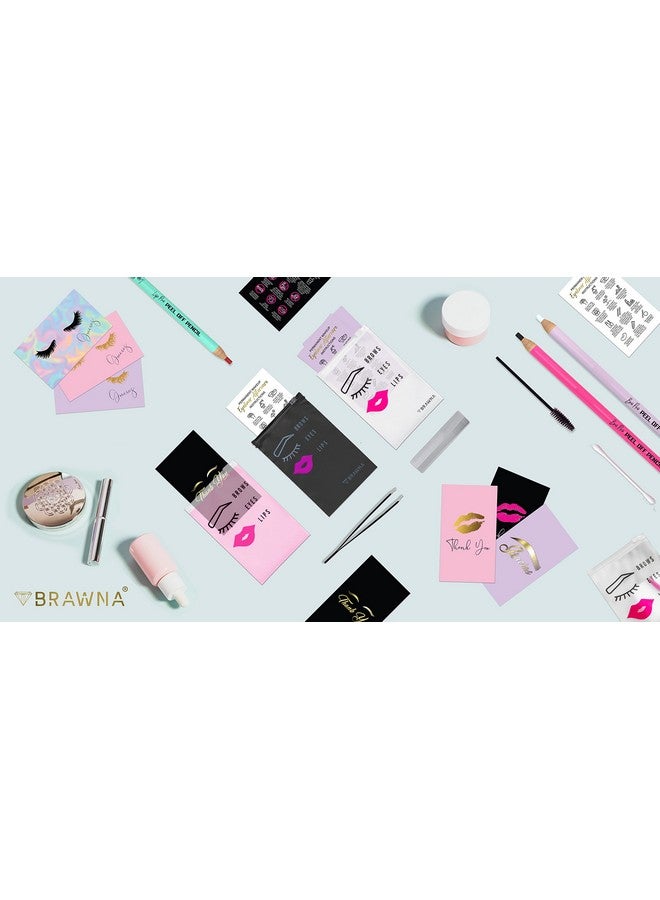 BRAWNA 70 Pcs Pink Microblading Aftercare Bags For Pmu Instruction Cards Eyebrow Aftercare Bags Pmu Aftercare Bags Pmu Kit Mini Cosmetic Pouches Microblading Supplies  - Image 4