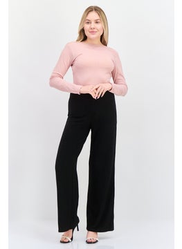 Missguided Women Petite Size Ribbed Long Sleeve  Bodysuit, Pink  - Image 4