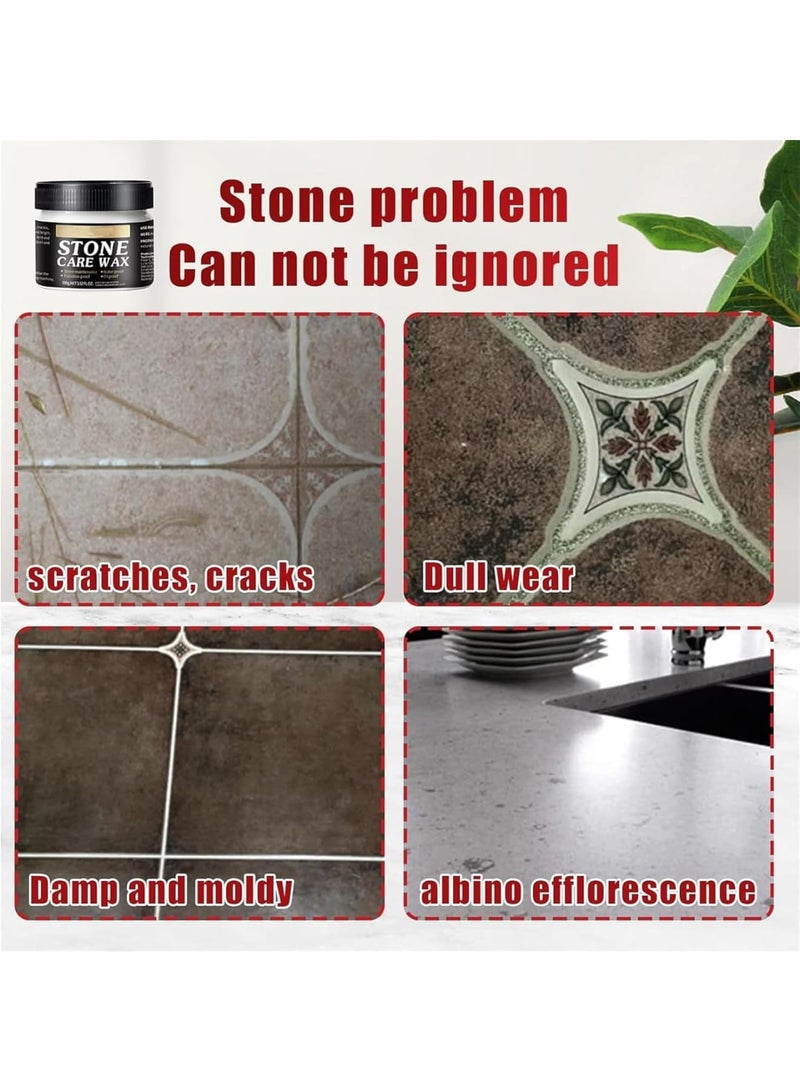 Cobest Stone Polishing Care Wax, 2 Pcs 80G Marble & Granite Cleaner and Polish, Carnauba Wax Countertop Cleaner for Marble Furniture, Ceramic Tiles, Stone Floor, Quartz Countertop, Stone Polish Protection - Image 4