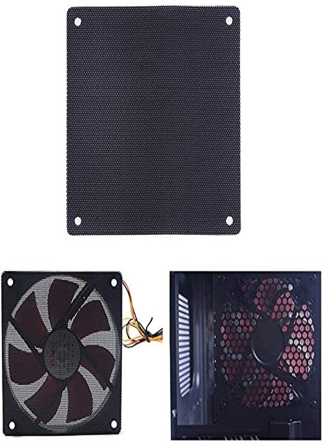 Vip Gadgets 140mm PVC Black PC Cooler Fan Dust Filter Case Cover Computer Mesh (140mm, 10 Pc Pack) - Image 3