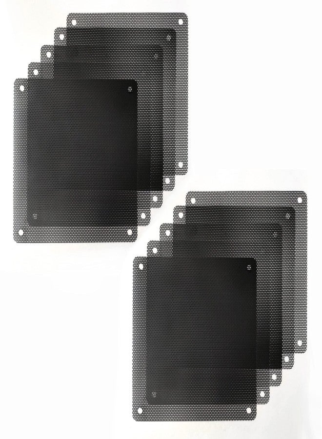 Vip Gadgets 140mm PVC Black PC Cooler Fan Dust Filter Case Cover Computer Mesh (140mm, 10 Pc Pack) - Image 1