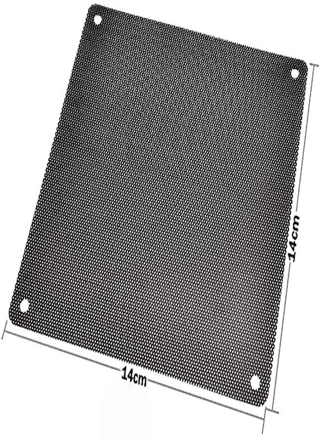 Vip Gadgets 140mm PVC Black PC Cooler Fan Dust Filter Case Cover Computer Mesh (140mm, 10 Pc Pack) - Image 2