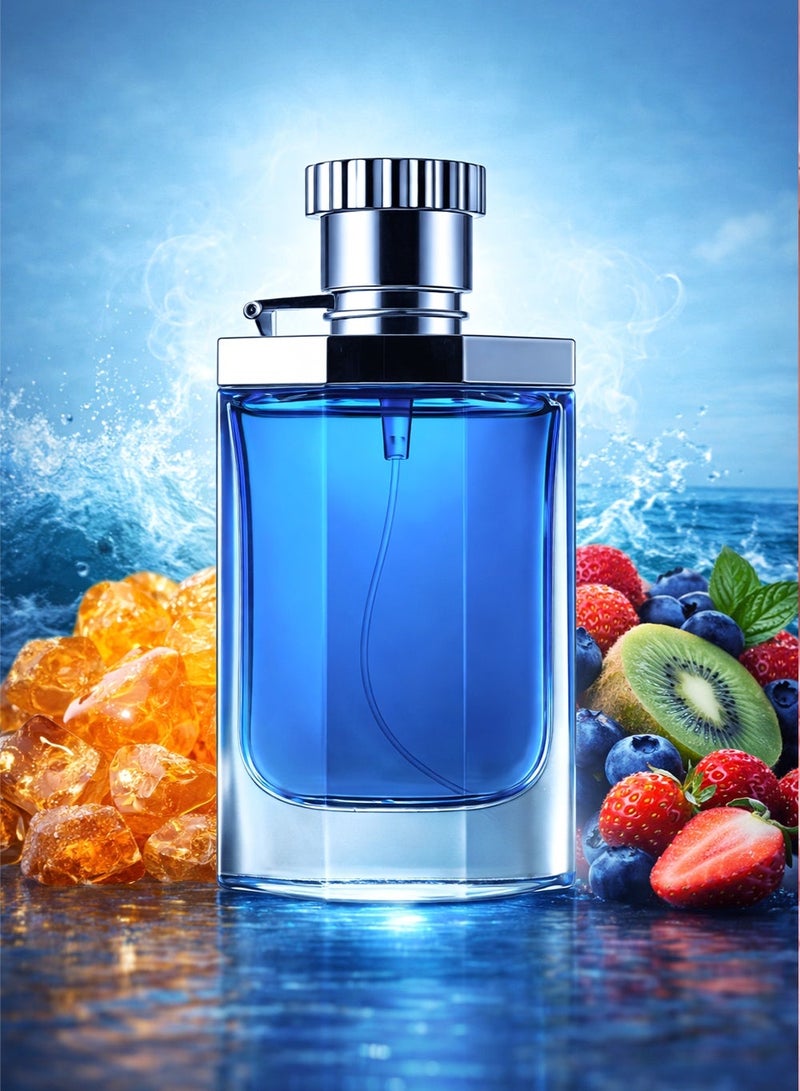 Youmar Collection Desier Blue No. 1061 Long-Lasting Aquatic Perfume for Men 100ML – Fresh Marine, Salty & Tropical Fragrance | Elegant Men’s Cologne - Image 1