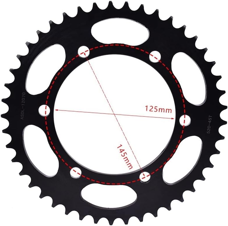 QASULER 520 45T Rear Sprocket Gear for Yamaha - Image 2