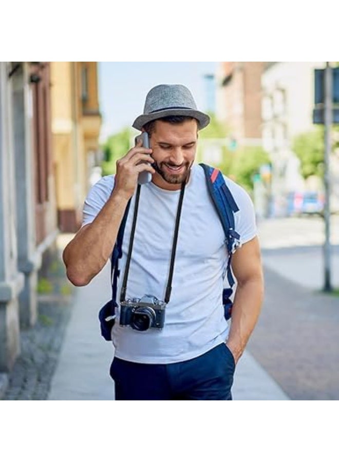 SYOSI Anti-Slip Camera Neck Strap, Quick Release Hand Strap, Professional Shoulder Straps with Climbing Rope Design, DSLR/Mirrorless Camera Straps, Suitable for Most Digital Cameras, Comfortable (Black) - Image 3