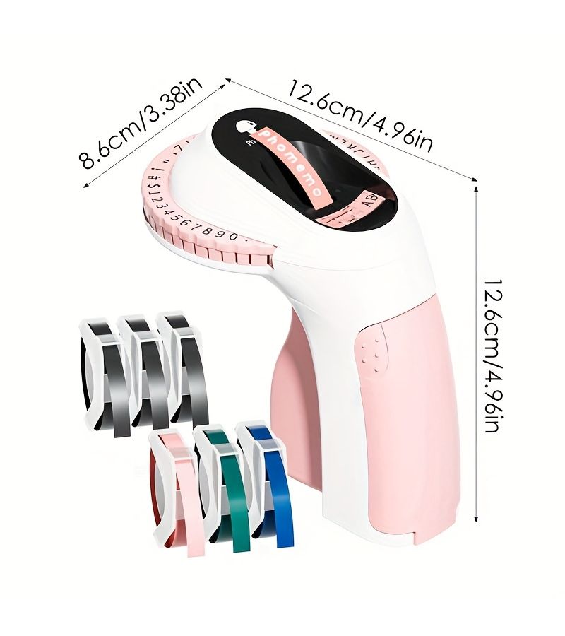 1pc Blue Label Maker with 6 Label Tapes Portable Handheld Label Machine for Home Office and Crafts - Image 2