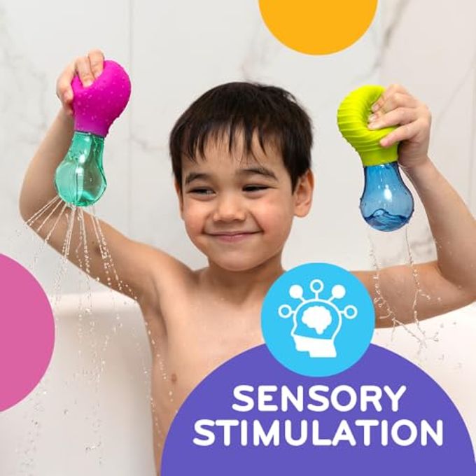 STRBOXONG Mobi Skwooshlz Water Squeeze Bulbs Silicone Baby Bath Toys, Baby Bathtub Toys for Toddlers, Latex and BPA Free, Food Grade Silicon, Easy to Clean Toddler Ages 1-3 (Pack of 2) - Image 3