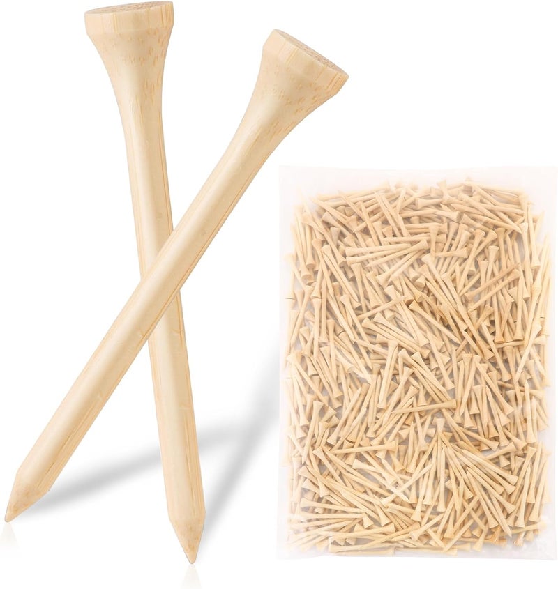 weyleity Bamboo Golf Tees 1000/500/250 PCS 2-3/4 & 3-1/4 inch Length | Bamboo Golf Tees, 7X Stronger Than Wood Golf Tees, Reduce Friction & Side Spin - Image 1