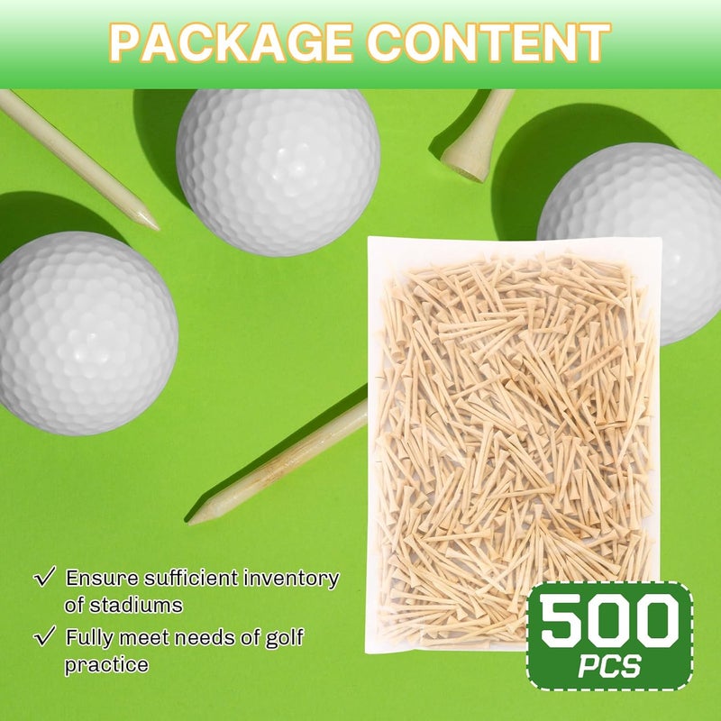 weyleity Bamboo Golf Tees 1000/500/250 PCS 2-3/4 & 3-1/4 inch Length | Bamboo Golf Tees, 7X Stronger Than Wood Golf Tees, Reduce Friction & Side Spin - Image 5