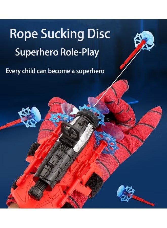 Ultimate Spiderman Gloves With Disc Launcher and Line Kids Toy, Soft Silicone Suction Cup Shooting, Super Hero Web Shooter for Kids, Spider Launcher Wrist Toys Costume Cosplay Hero Props Gift  - Image 2