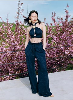 X Zeynep Tosun Navy Blue Belted Lurex Knitted Trousers TCLSS23PL00002 - pzsku/ZF38EB90534DA3C01CEA5Z/45/_/1729755013/76128bef-2355-4bcf-ae02-2a4885da7ff0