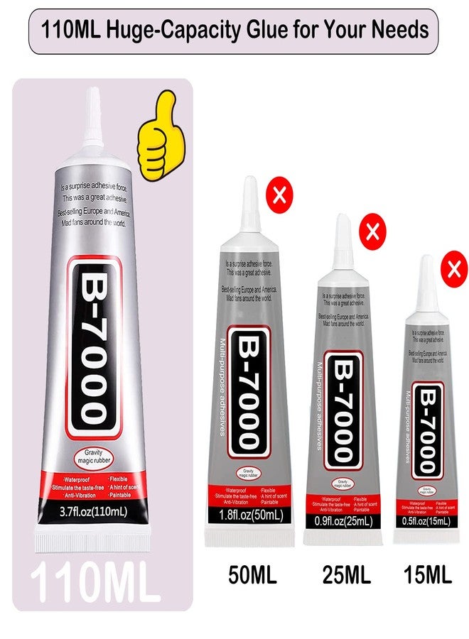 FITTDYHE 4.5oz B7000 Rhinestone Clear Glue for Jewelry Making, 110ml Fabric, Multipurpose for Cups, Rhinestones DIY Crafts, Nail Art, Makeup, Shoes, Mobile Phones, Tablet, Wood - Image 2