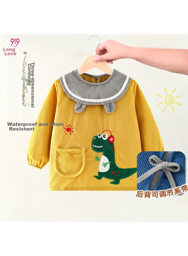 9i9 Baby Eating Smock, Drawing Smock, Infant Water-resistant Reverse Wear, Anti-dirt A, A459 Dinosaur - Image 1