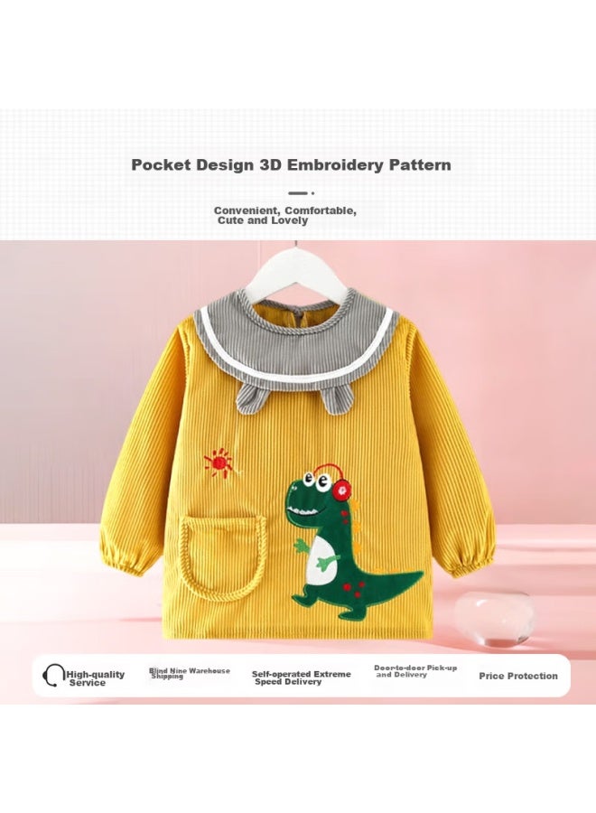 9i9 Baby Eating Smock, Drawing Smock, Infant Water-resistant Reverse Wear, Anti-dirt A, A459 Dinosaur - Image 5