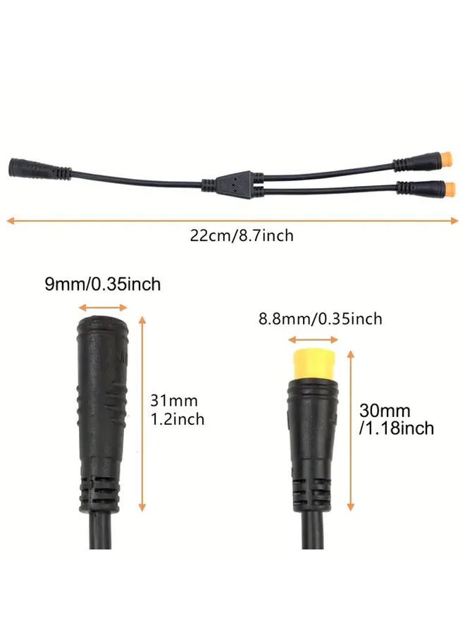 Male to 2 Female Y Splitter Sensor Cable for Bafang BBS E Bike Motor68 - Image 2