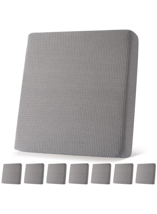 نيووي أغطية وسائد أريكة قابلة للتمدد من Newwiee، 8 أغطية وسائد خارجية، أغطية بديلة للأريكة، غطاء مقعد أريكة، غطاء كرسي ناعم، واقي أثاث للحيوانات الأليفة (رمادي فاتح، مقاوم للماء) - Image 1